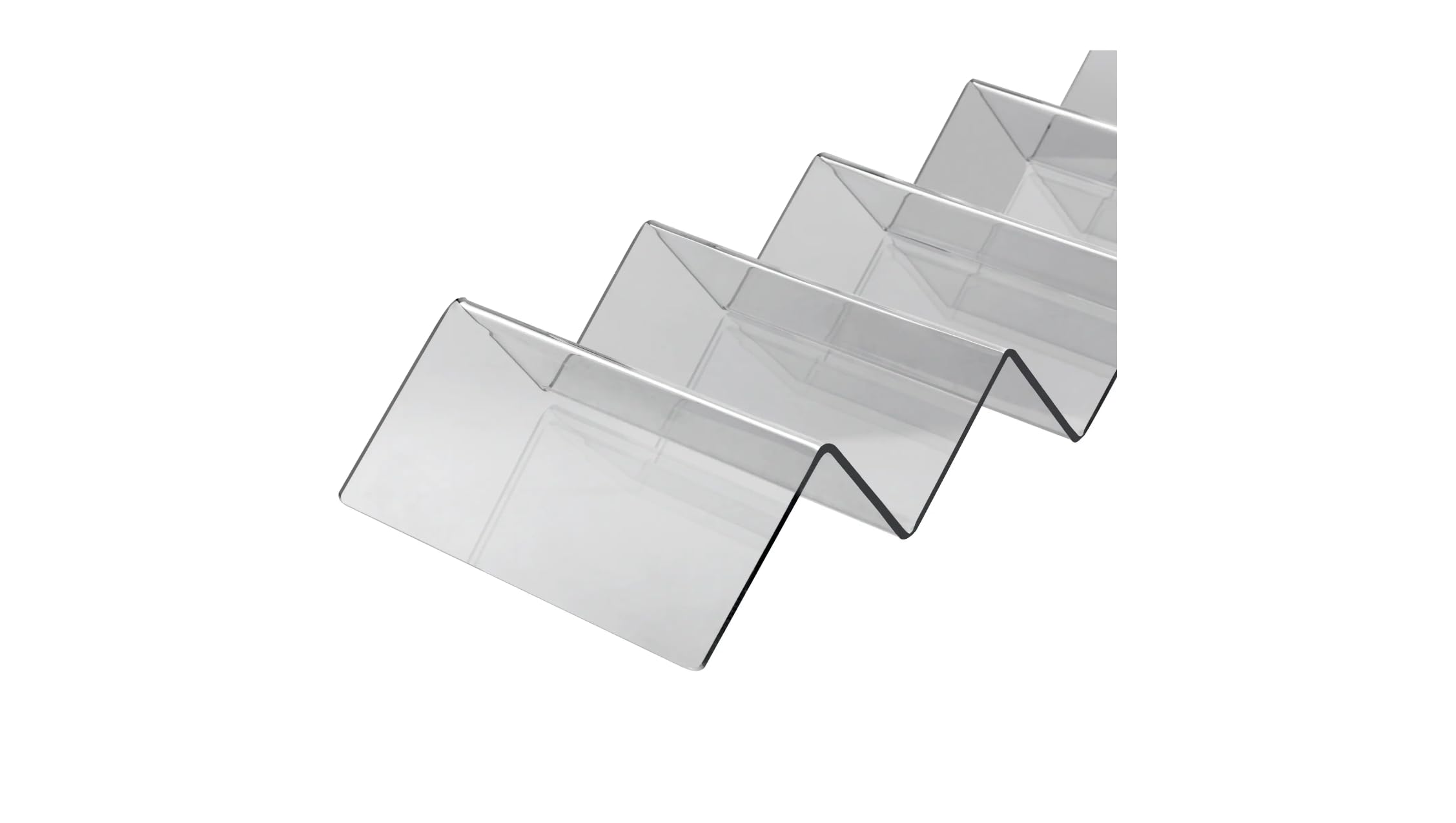EH Design Snackwelle aus Acryl In Wellenform I Farbe Transparent I 2 Varianten I für die Warenpräsentation im Thekenbereich (3 Wellig)