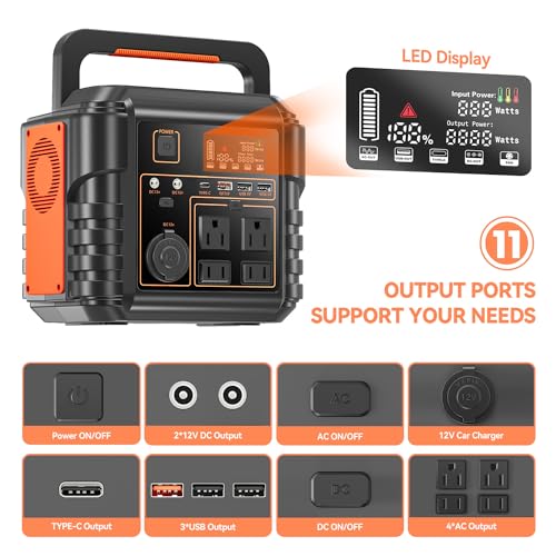 Steelite Portable Power Station 300W (Peak 600W) 296Wh Solar Generator with 110V Pure Sine Wave AC Outlets Backup Lithium Battery for Outdoors Camping Travel Hunting Blackout For Home Use Emergency RV - Image 3