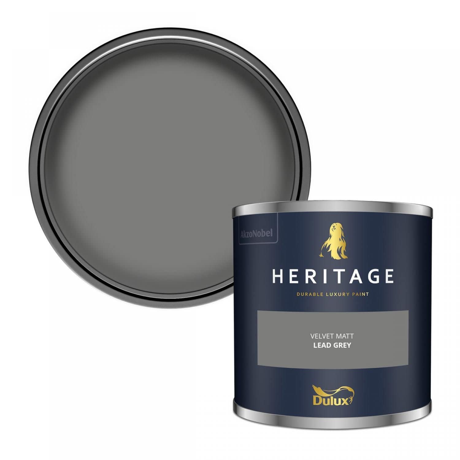 Dulux Trade Heritage Velvet Matt Emulsion Lead Grey - 2.5ltr