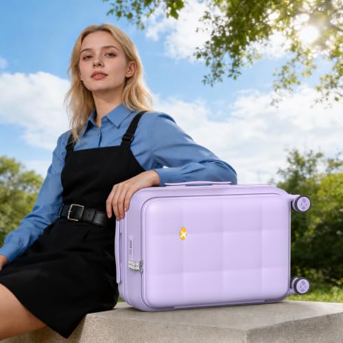 MGB 20 Inch Expandable Carry On Luggage Airline Approved (Purple) by MGB - Used condition - Image 2