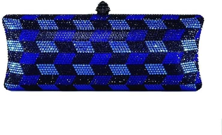Rhinestone Clutch Evening Clutch Handbag Elegant Diamond Box Shaped Purses Crystal Crossbody Bag for Women Formal Party