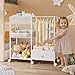 BBLIKE 3in1 Diaper Caddy Organizer - Diaper Caddy & Rolling Diaper Cart with Kids Clothing Rack for Nursery and Baby Essentials, Multi-Function Utility Cart for Bedroom and Bathroom, White