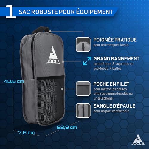 Pickleball JOOLA Blue Lightning ensemble de loisir 2 raquettes et accessoires