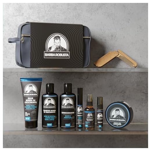 Barba Robusta Kit Barba Robusta Produtos Para Cuidados Da Barba Completo e com Ativos que Aceleram o Crescimento da Barba