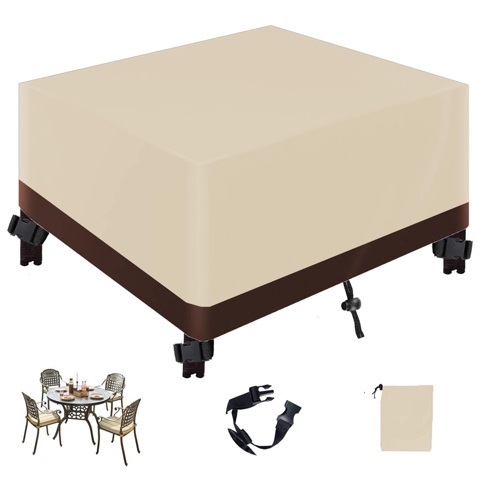 Funda Muebles Exterior Impermeable 90x90x40cm/LxWxH Funda Para Mesa