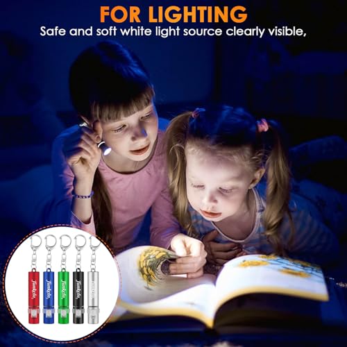 Lhdfyqt 15 Stück LED Taschenlampe Schlüsselanhänger Keychain - Mini Taschenlampe für Kinder, Karneval, Mitbringsel, Camping, Wandern, Draußen