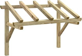 vidaXL Kiefernholz Massiv Türvordach Vordach Haustür Überdachung Holzvordach Pultvordach Haustürvordach Türdach Haustürdach 150x100x100cm