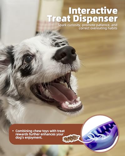 ETIALURE Juguetes Masticables Morados para Cachorros, Juguetes Interactivos de Goma para Limpiar los Dientes de los Perros, Comedero Lento para Mascotas para Reducir el Aburrimiento (Triangular) - imagen 2