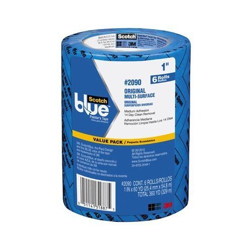 3 M 0,94 pulgadas x 60 yd. Scotch - Cinta para pintar (24 rollos), color azul (4 x 6 unidades)