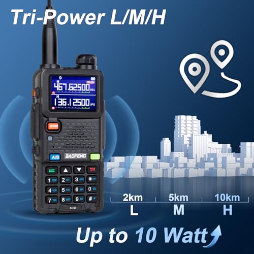 BAOFENG 5RM Ham Radio 10W High Power, Long Range Walkie Talkies Handheld NOAA Emergency Weather Radio, 999CH, USB-C 2500mAh Battery, 6.1" &15.12" 771 Antenna for Survival Gear Hunting Camping -1 Pack BAOFENG 5RM Ham Radio 10W High Power, Long Range Walkie Talkies Handheld NOAA Emergency Weather Radio, 999CH, USB-C 2500mAh Battery, 6.1" &15.12" 771 Antenna for Survival Gear Hunting Camping -1 Pack