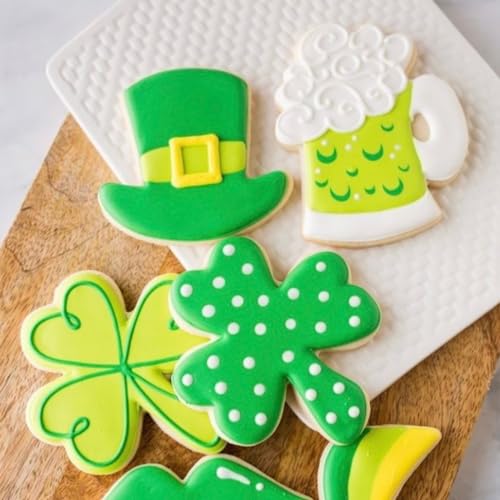 JOB JOL Shamrock Cookie Cutters 4 PCS, 3\'\', 3.5\'\', 4\'\', with Rainbow, Beer Mug, Top Hat, for St.Patrick\'s Day - Thumbnail 4