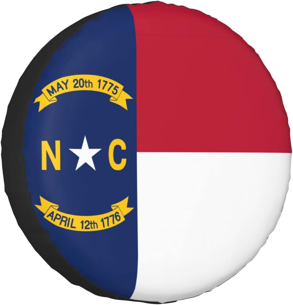 452 Tyre Cover Flag Of North Carolina Universal Spare Tire Wheel Cover Tough Car Tyre Protector For Trailer,Car Tire,Motorhome 16 inch
