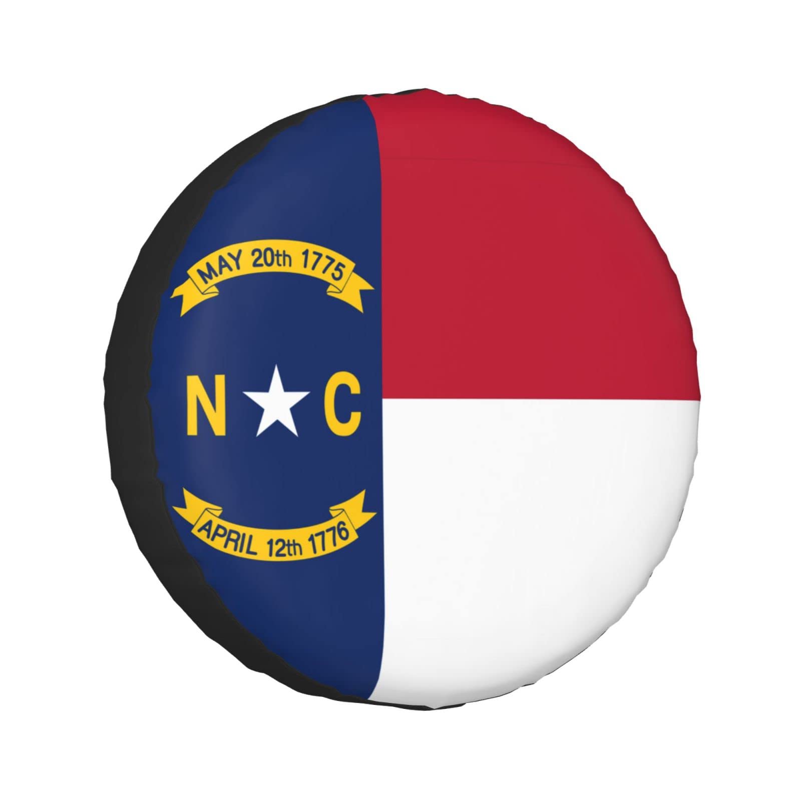 452 Tyre Cover Flag Of North Carolina Universal Spare Tire Wheel Cover Tough Car Tyre Protector For Trailer,Car Tire,Motorhome 16 inch