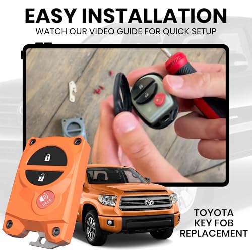 Image of for Toyota Key Fob Cover with Built-in Bottle Opener - Rugged Protective Shell for Tundra (2007-2017) & Tacoma (2005-2015) - Enhanced Grip & Durability - Key Fob Replacement Shell - Custom Colors
