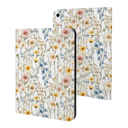 Coque iPad 10e génération imprimé floral pour lire et travailler en terrasse