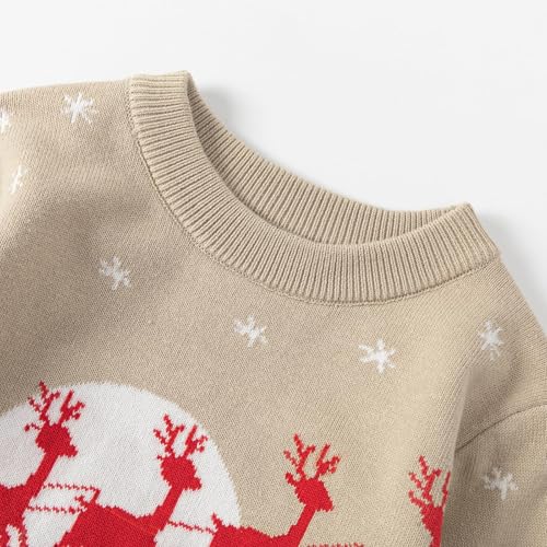 LMYOVE Kids Christmas Sweaters, Toddler Girls Boys Long Sleeve Knit Pullover Sweater Xmas Holiday Tops3