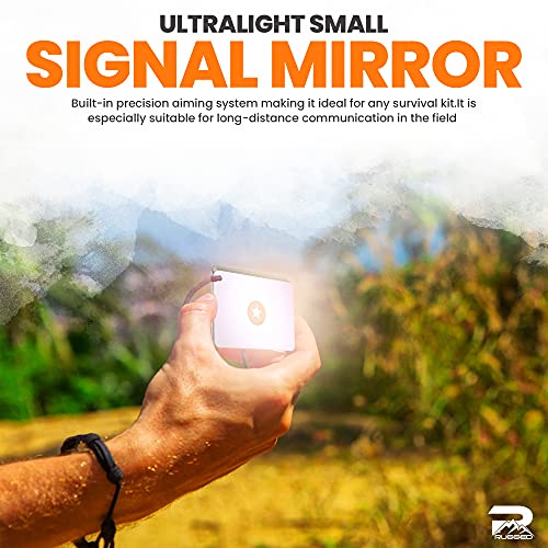 Rainier Rugged 5-In-1 Glow-In-The-Dark Fire Starters Kits With Compass, Signal Mirrors, Whistles -Magnesium Ferro Rods - Compact Portable Hiking, Camping, Trekking ,Emergency Survival Rescue #TOP4