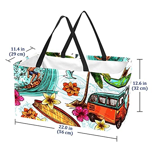 Panier de courses grand sac de rangement réutilisable pour vos courses - 5