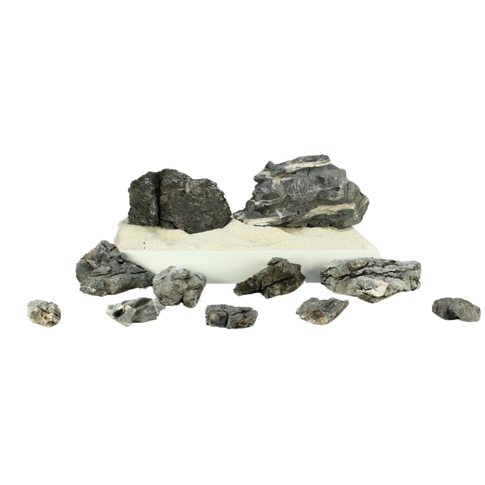 Aquariumline Whimar Scenery – Kit Rocce Naturali per Aquascaping – Rocce per Acquario Iwagumi, Hardscape Plantacquari, Layout Naturale, Decorazioni Acquario, Materiale Inerte, Pronto all’Uso (120 Lt)