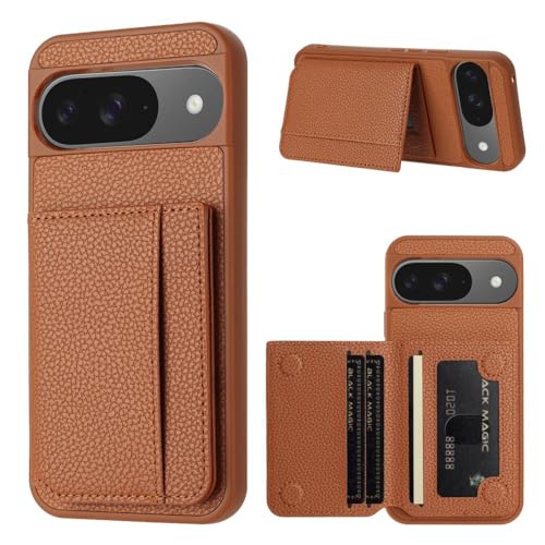 Housse Pixel 10 Pro XL protégez votre écran avec cet étui portefeuille marron