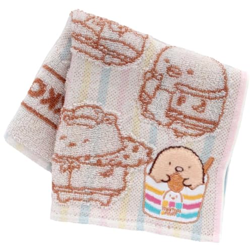 すみっコぐらし タオルハンカチ とんかつぽてと (アイボリー) 婦人 レディース タオル ハンドタオル 約25cm 001163-0003-02