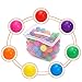 Goaste 100 Pack Small Ball Pit Balls for Kids, 2 Inch Plastic Playpen Balls with Storage Bag, Multi-Colored Bounce House Balls Crush Proof, BPA Free Swim Pit Fun Toy for Playhouse, Tent (7 Colors)