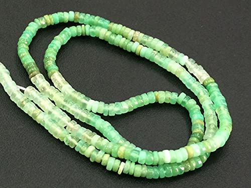 Chrysoprase naturelle perles rondelles de 3mm pour création de bijoux uniques de haute joaillerie