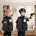 Police Costume for Kids, Swat Costume with Tactical Helmet ,Walkie Talkies,Swat Vest for Boys, Police Officer Uniform Role Play Toddler Dress Up with Toy Gun, Christmas Gifts for 4 5 7 6 12 Year Old
