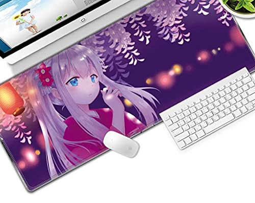 Tapis de souris XXL One Piece violet avec base caoutchouc pour protéger le bureau et guider la souris