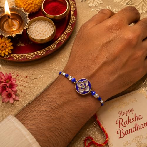 Image of Saugat Traders Mens Family Rakhi Combo For Bhaiya-Bhabhi And One Kid With Decorative Roli Chawal Chopra-Cartoon -Lumba-Designer-Bhai Nephew Bhatija, Set Of 3