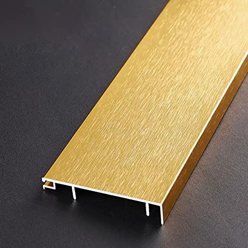 Plinthe dorée – Plinthe en aluminium durable pour murs, idéale pour salle de bain, restaurant, appartement, utilisation intérieure et extérieure,...