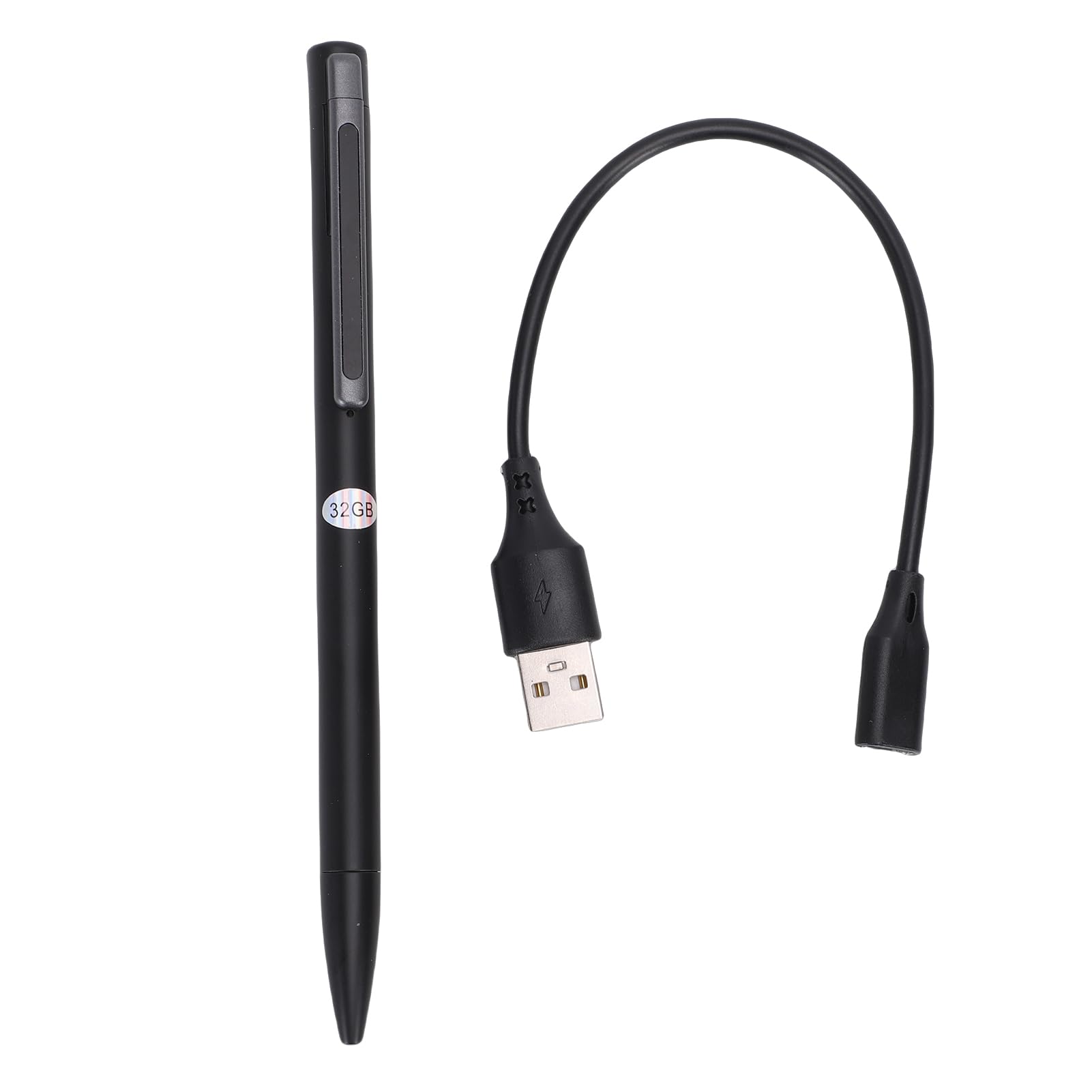 Digitaler Diktiergerät, KI-Rauschunterdrückung, Lange Standby-Zeit, Bequemer Griff, Tragbarer Intelligenter Sprachaktivierter Diktierstift, Sofortige, Umwandlung in Text, (32 GB)