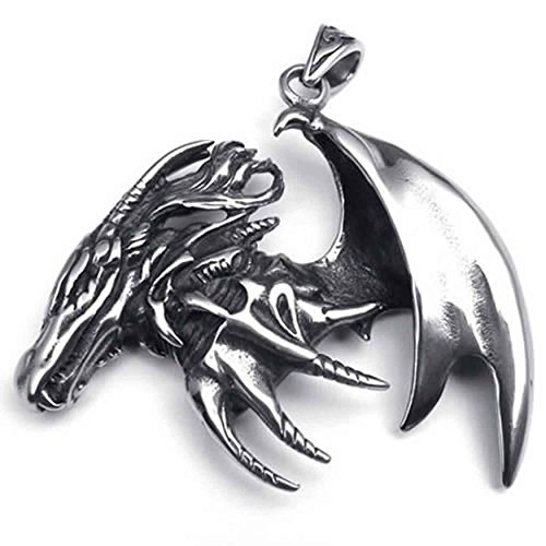 Chaîne homme dragon rétro en acier, une idée cadeau parfaite