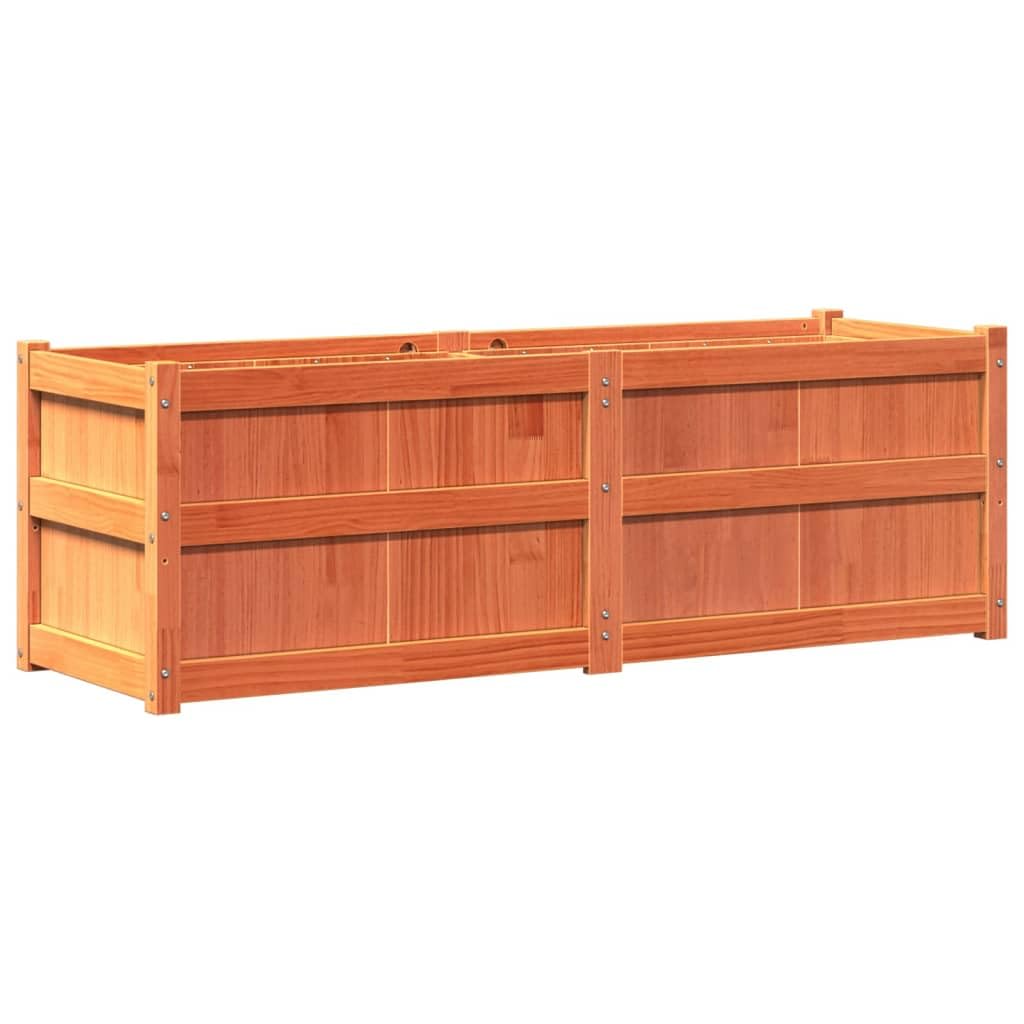 Generic Podwyższona Grządka, Donica z Litego Drewna Sosnowego na Warzywa, Kwiaty, Zioła, Balkon, Patio, Podwórko, Sadzenie na Zewnątrz i Dekoracje Rustykalne (Brązowa sosna)