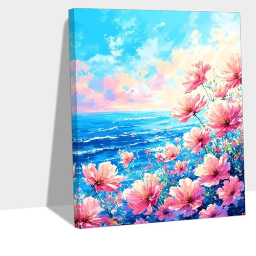 Grande peinture par numéro océan 90x120cm, l'idée cadeau idéale pour femme