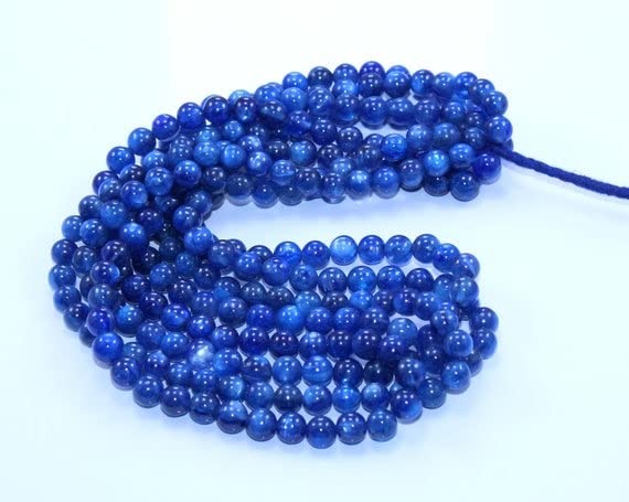 Cyanite Bleue LKBEADS 6 mm Perles Naturelles pour Réparer et Créer