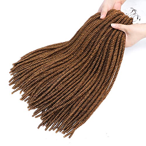 20 Inch 7 Packs Nubian Twist Crochet Braids Faux Locs Crochet Hair Long Spring Twist Hair Ombre Havana Twist Synthetic Braiding Hair (20 inch, 27G)