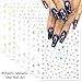 9 Sheets Moon Sun Nail Art Stickers 3D Self-Adhesive Glitter Star Heart Stickers Gold Silver Designs Decals for DIY Nail Tips