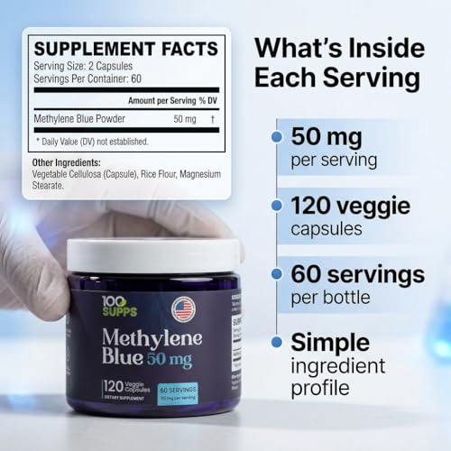 100 Supps Methylene Blue Capsules