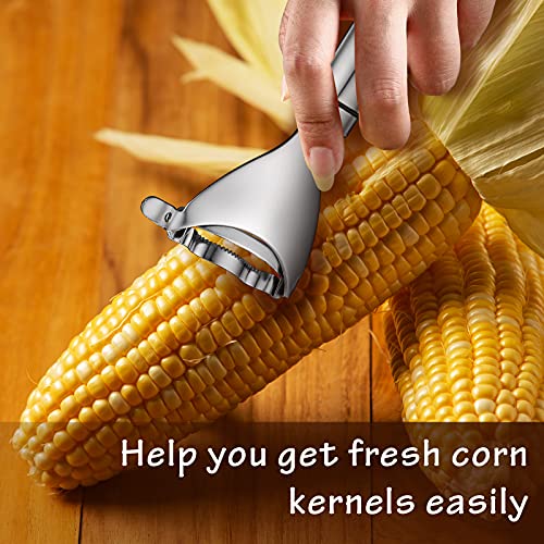 3 Pcs Corn Peeler Corn Stripper Knife & Stainless Stripper Knife, Corn Cob Remover Corn Silk Remover, With Ergonomic Non-Slip Handle & Sharp Blade, Good Durable Tools For Home Kitchen Restaurant #TOP3