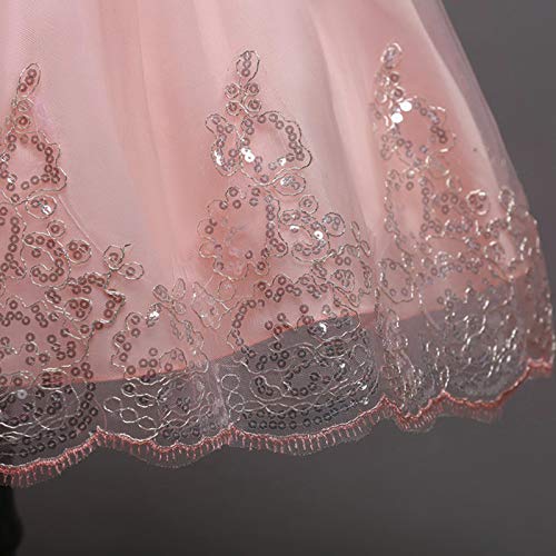 Vestido de noiva de renda para meninas, vestido de baile chique para casamento, festa de aniversário
