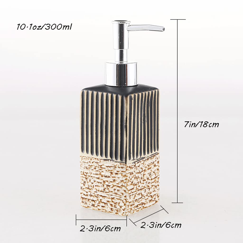 Keramik Seifenspender Kreativer Lotionspender mit Pumpe Duschspender Waschmittel Shampoo Duschgel Ätherisches Pumpflasche