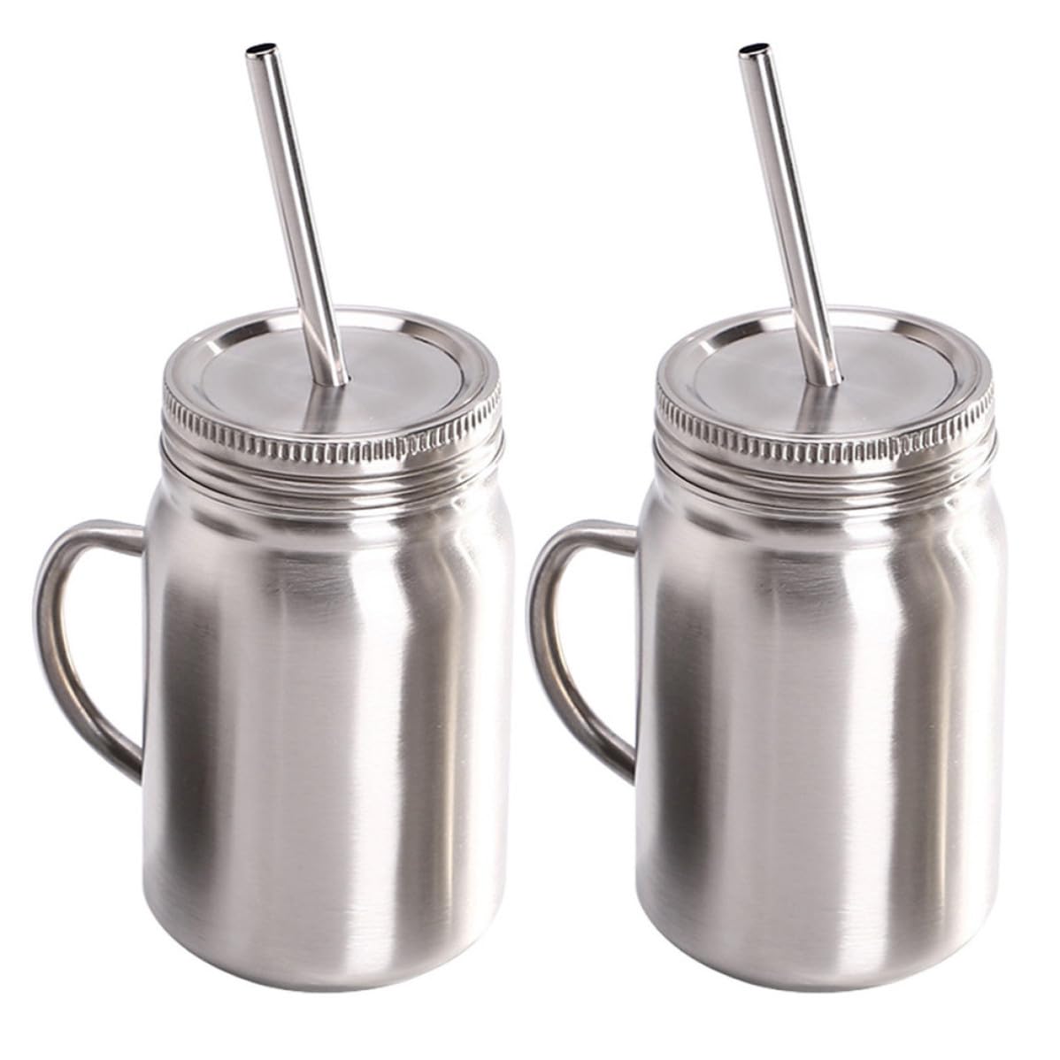 Vasos de acero inoxidable antióxido duraderos juego de dos piezas de 500ml con tapa