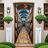 【Matériau PVC de qualité, durable et imperméable】: Fabriqué en PVC écologique, ce sticker porte est résistant à l’eau, l’humidité et aux chocs. Parfait pour une décoration de porte durable, il est facile à nettoyer et convient aux environnements humides comme la salle de bain