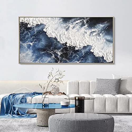 Lienzos para pintar de atardecer y olas marinas en cuadros modernos 3