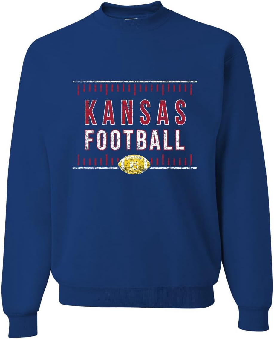 College Football Fan Shirt, Vintage Distressed Field, Retro USA Sports Unisex Crewneck Sweatshirt