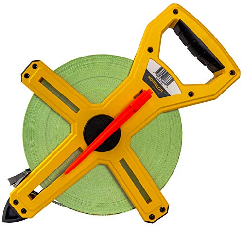 Komelon 6633 Open Reel Fiberglass Tape Measure, 300-Feet, Yellow #TOP3
