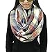 Wrapables® Plaid Print Winter Infinity Scarf and Beanie Hat Set, Gray/Wine and Gray Set