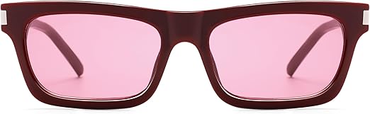 Retro Rectangular Sunglasses for Women Men Trendy Narrow Vintage Wide 90s Revival Sunnies AP3752
