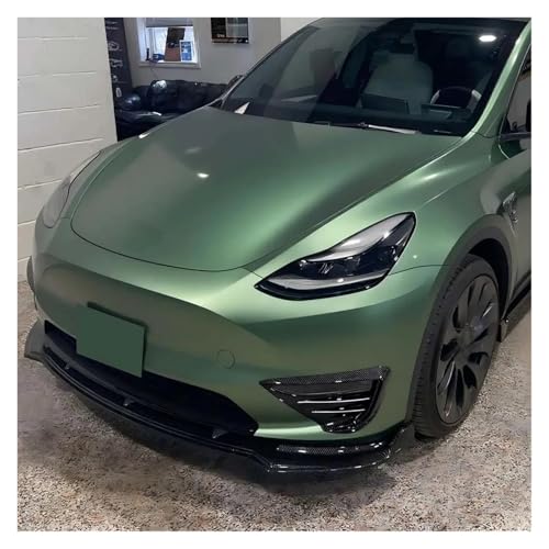 Spoiler avant Tesla Model Y résistant aux rayures avec diffuseur et lèvre de menton carbone - 2